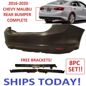2016 2017 2018 2019 2020 Chevy Malibu rear bumper UPPER + LOWER & BRACKETS