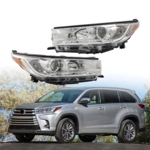 Headlights Headlamps Left&Right Side For 2017 2018 2019 Toyota Highlander LE XLE