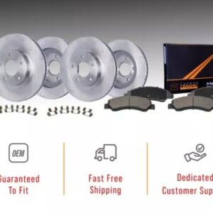 Front & Rear Brake Rotors + Ceramic Pads For Hyundai Santa Fe Kia Sorento